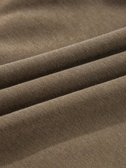 Mineral wash hoodie in coffee brown, showing textured fabric detail