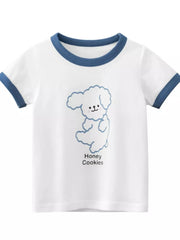 Charming Dog Graphic T-shirt For Kids