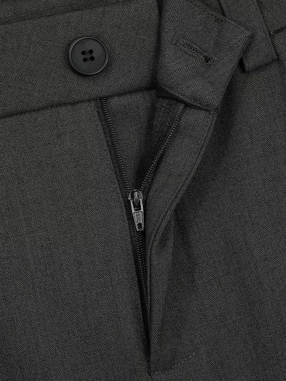 Men's Wide-legged Pleated Pants in Grey, model styling view