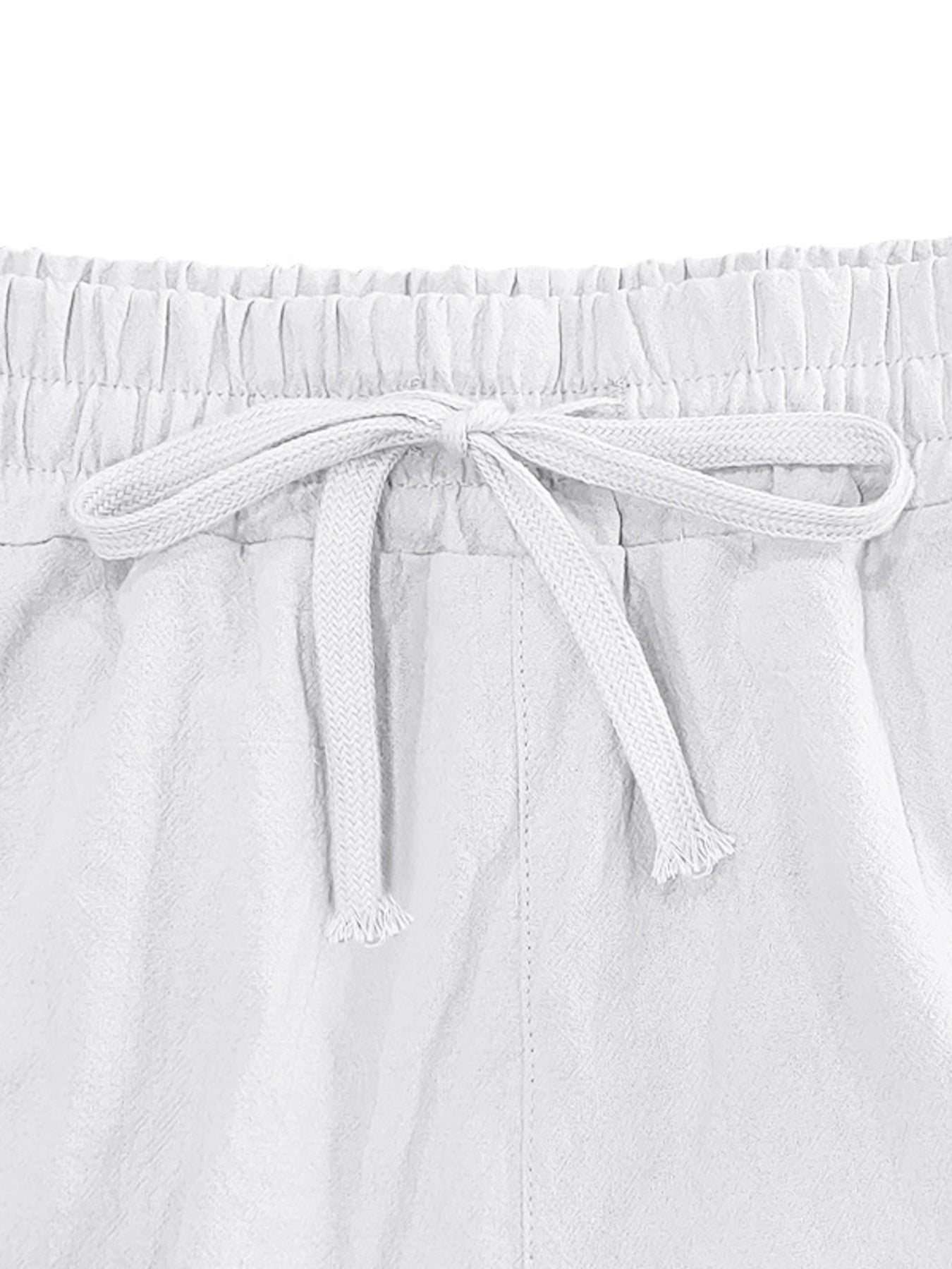 Men's Casual Drawstring Bermuda Shorts Plus Size in Light Blue, view 16