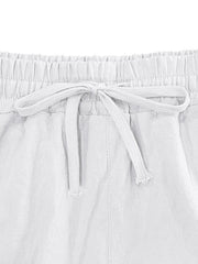 Men's Casual Drawstring Bermuda Shorts Plus Size in Light Blue, view 16