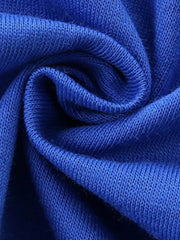 Blue cotton t-shirt fabric detail
