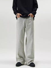 Men's Full Size Wide Leg Pants in Gray, front view
