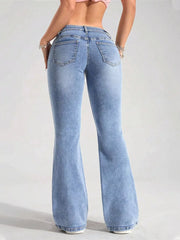 Washed Flare Leg Jeans, model styling view
