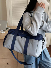 Two-tone Medium Nylon Duffle Bag, side view