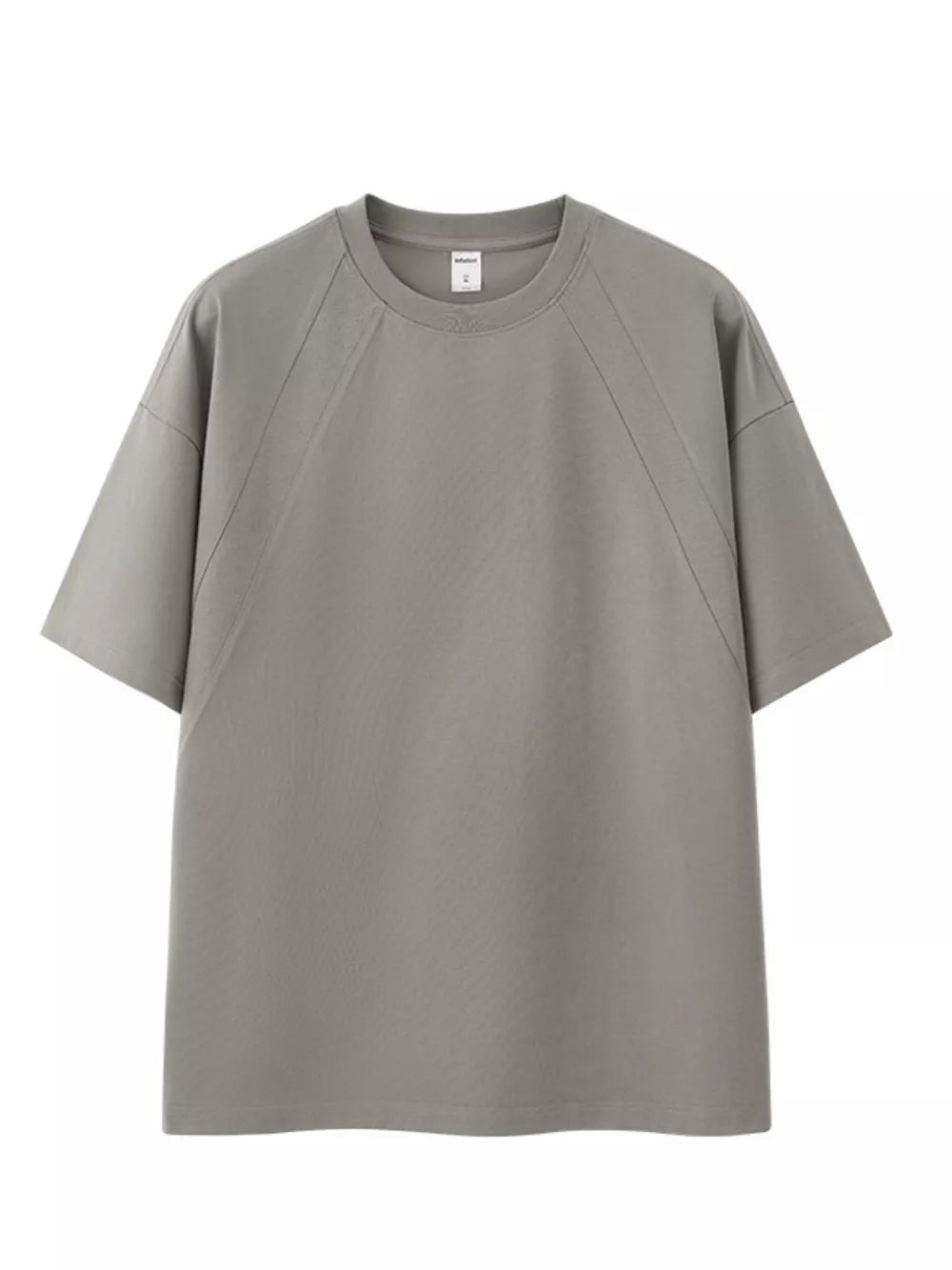 Men's Solid Color Short Sleeve T-shirt in White, side view