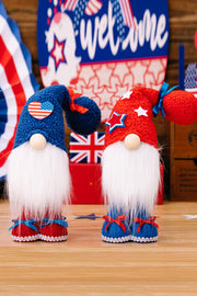 Stars & Stripes gnome duo with white beards, red & blue hats, and patriotic accents.