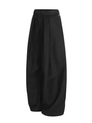 Men's Wide Leg Pleated Pants, fit detail