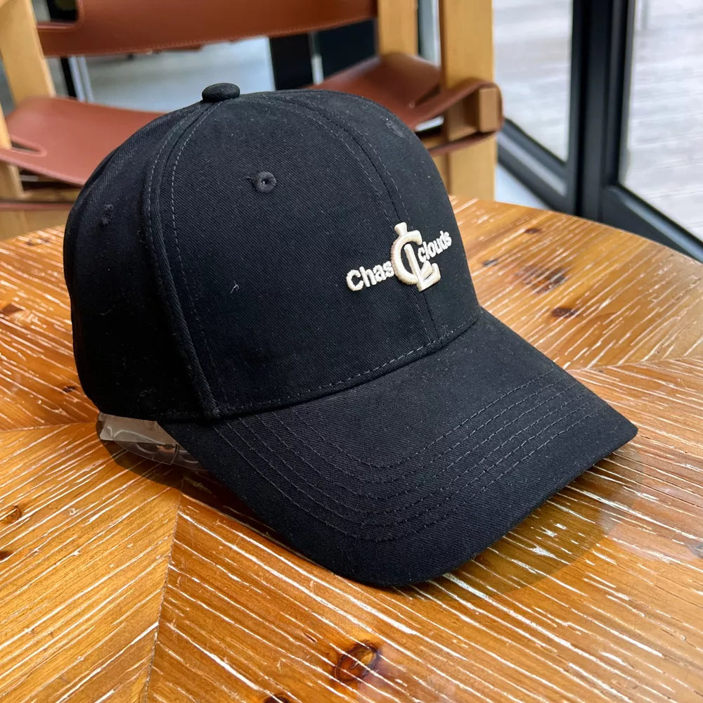 Embroidered Cotton Baseball Cap With Charm