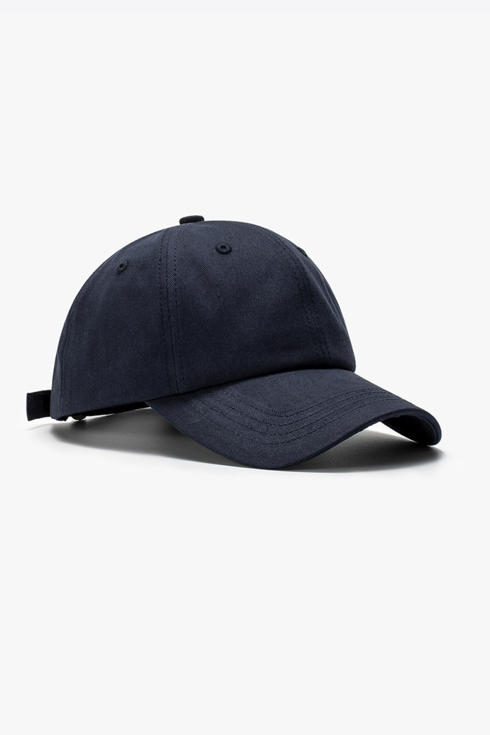 Navy cotton baseball cap with adjustable strap