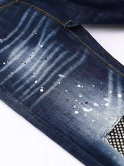 Men's Distressed Slim Fit Jeans, back view