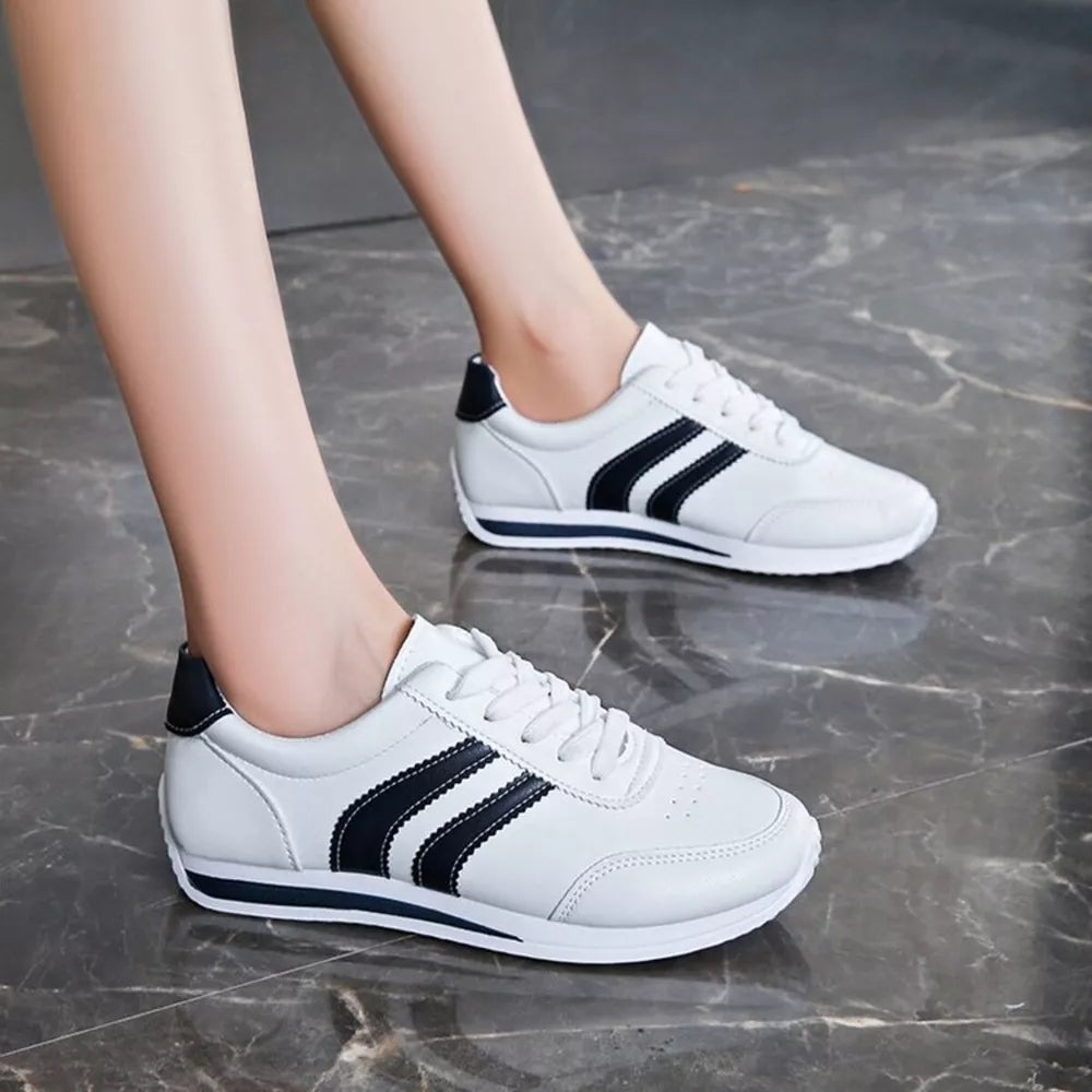 Round Toe Lace Up Sneakers, side view