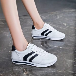 Round Toe Lace Up Sneakers, side view