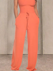 Effortless Strapless Smocked Jumpsuit