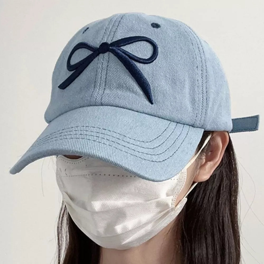 Embroidered Bow Baseball Cap, model styling view