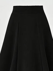 A-line Midi Skirt With Elastic Waistband, view 15