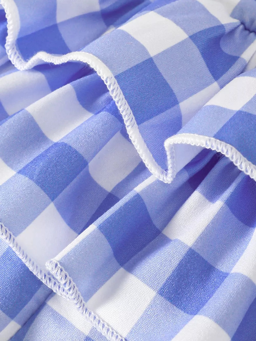 Children's Ruffled Bow Bodysuit And Pants Set in Pink, close-up detail