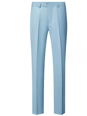 Men's Slim Fit Full Size Dress Pants in Navy Blue, side view