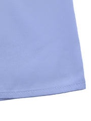Blue tiered maxi dress with lace embellishments, showing fabric detail