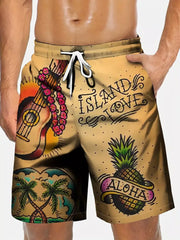 Men's Full Size Drawstring Pocketed Shorts, front view