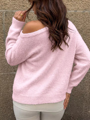 Luxe Off-shoulder Knit Sweater