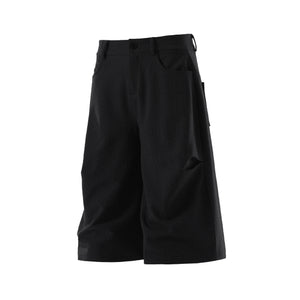 Men's Wide Leg Capris in Black, view 12