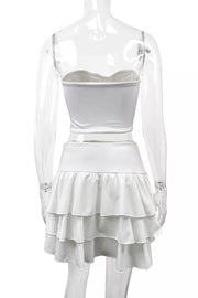 Chic Ruffled Tiered Two-piece Set