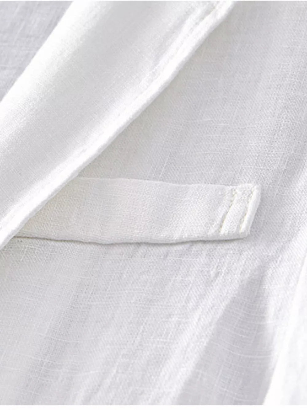 Men's Plus Size Lapel Collar Button Up Blazer in Grey, close-up detail