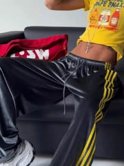 Velvet Wide-leg Pants, model styling view