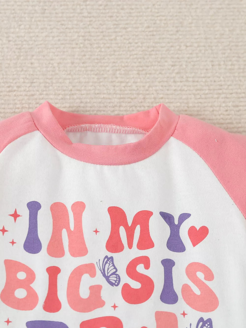 Children's Letter Graphic Tee And Shorts Set, side view