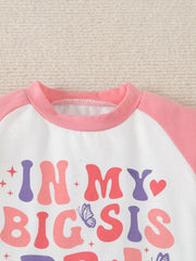 Children's Letter Graphic Tee And Shorts Set, side view