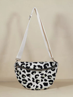 Leopard Print Crossbody Bag, back view