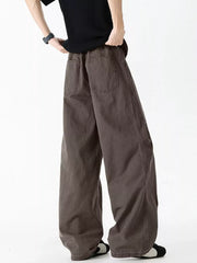 Men's oversized wide-leg jeans in coffee color, 100% cotton, casual fit.