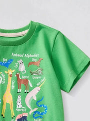Whimsical Animal Graphic Toddler T-shirt
