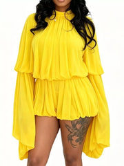 Ruched Pleated Two-piece Ensemble