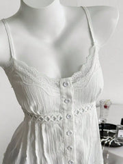 Lace Trim Cami, fabric detail