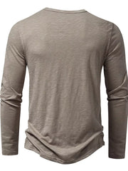 Men's Long Sleeve Henley T-shirt, view 21