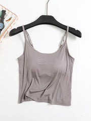 Hemp Ash adjustable cami with thin straps, basic style, perfect for loungewear.