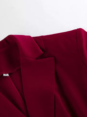 Single-breasted Blazer And Wide-leg Pants Set in Black, view 11