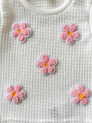 Children's Flower Sleeveless Top And Skirt Set, model styling view