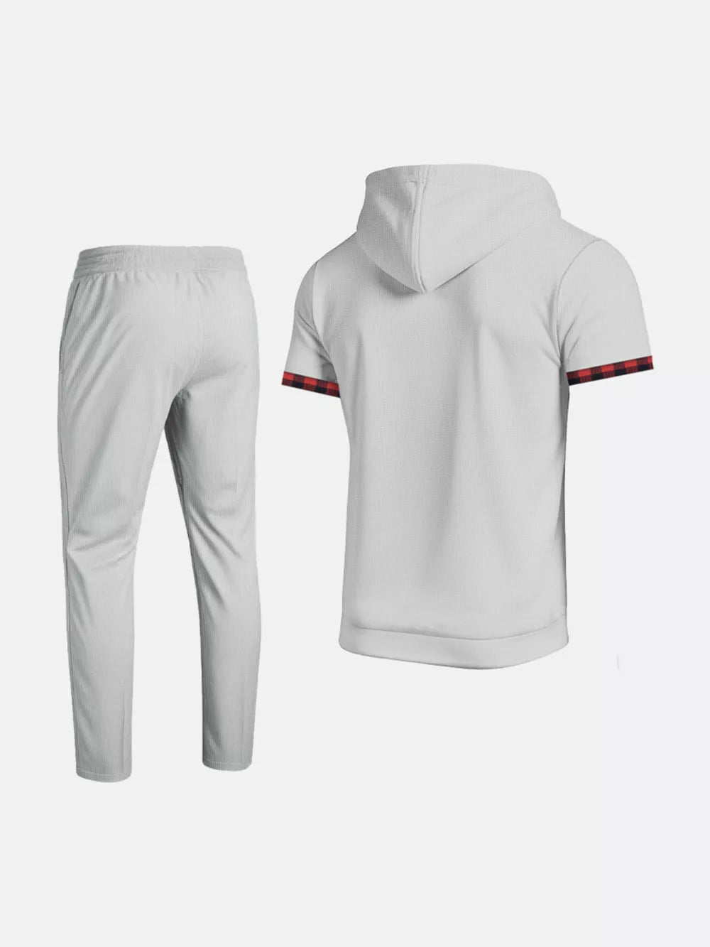 Men's Casual Short-sleeve Hoodie And Pants Set, side view