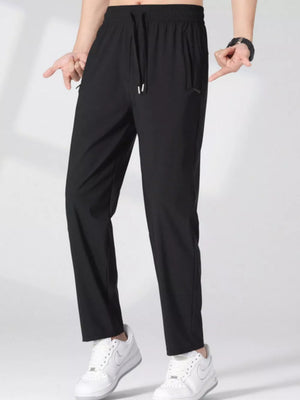 Men's Plus Size Quick-dry Casual Pants in Khaki, editorial view