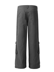 Men's Loose Fit Cargo Pants With Multiple Pockets, alternate angle