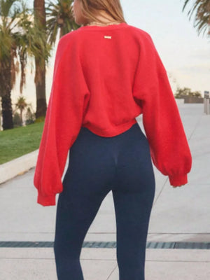 Grey cardigan with cropped and open-front