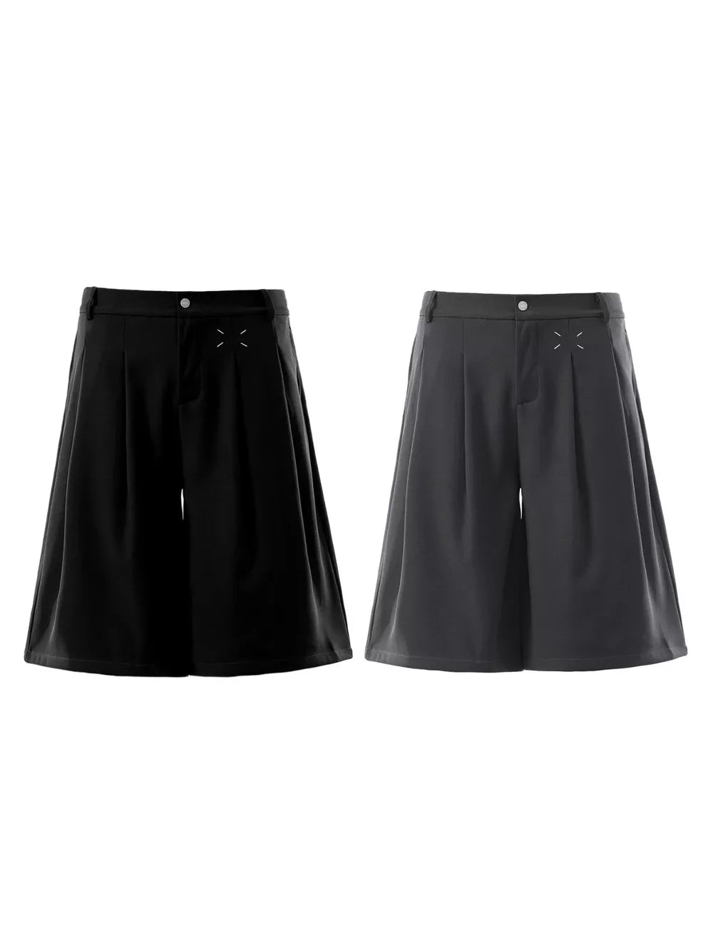 Men's Pleated Loose Fit Capris, fabric detail
