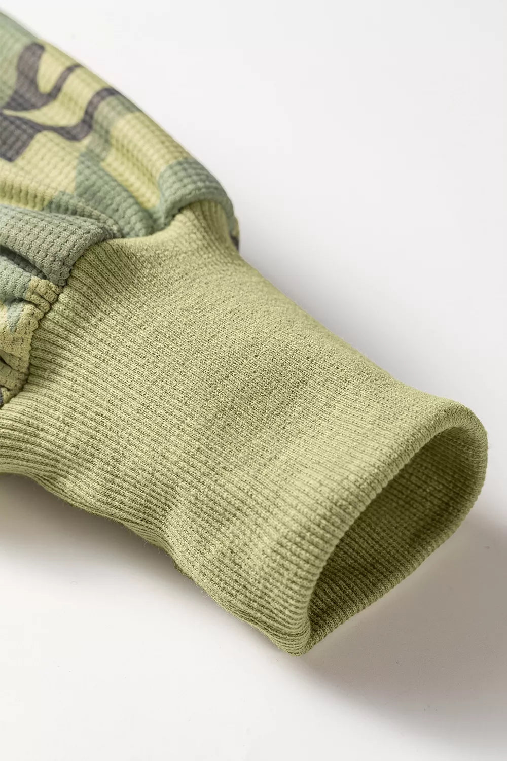 Camouflage Waffle Knit Oversized Sweatshirt, view 15