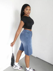 Effortless High-waisted Denim Shorts