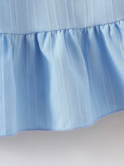 Children's Embroidered Ruffled Hem Dress, back view