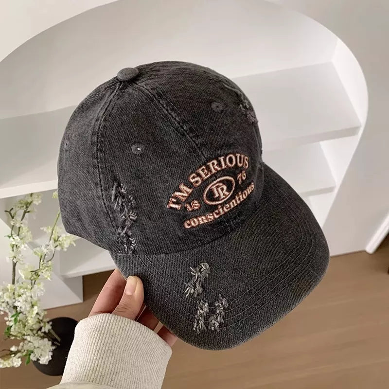Vintage-inspired Embroidered Cotton Hat
