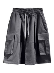 Men's Full Size Cargo Shorts With Drawstring Waist in Khakis, view 13